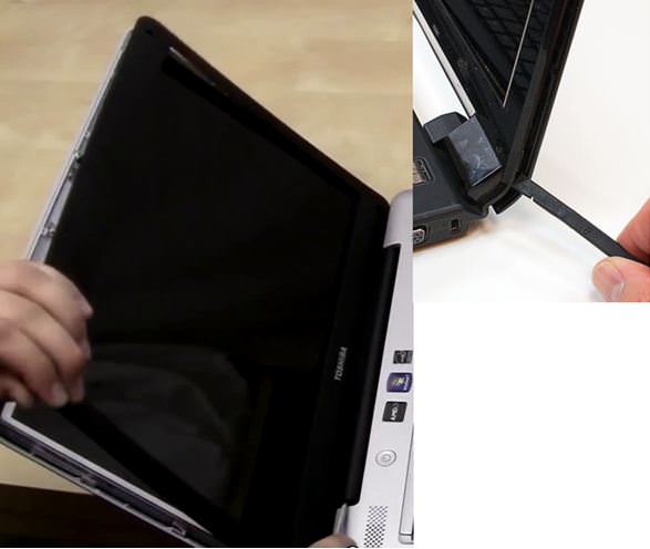 5 laptop display dissassembley
