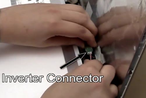 9 remove ccfl power connctor