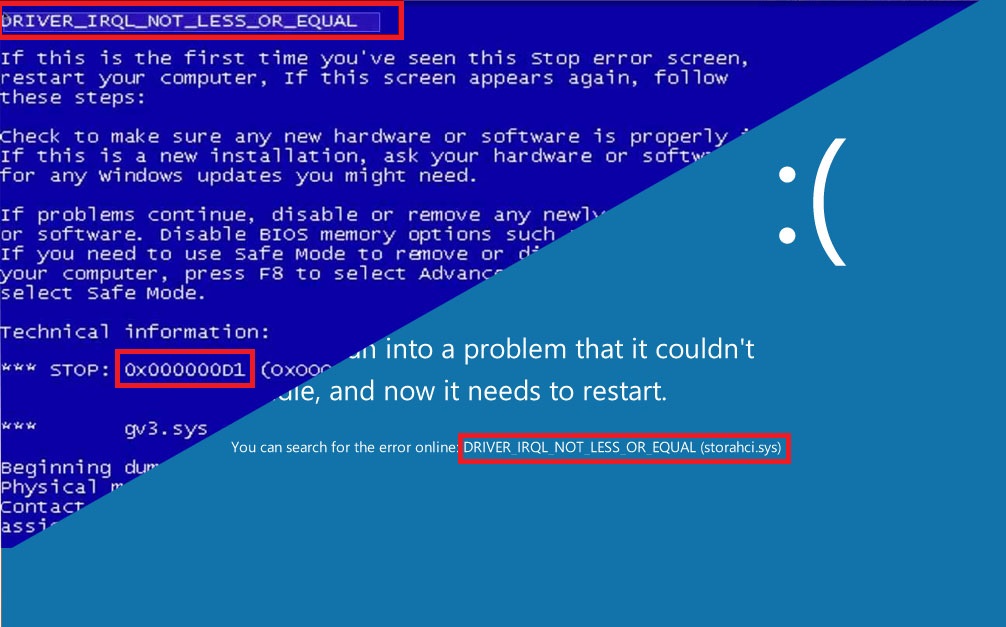 Blue screen of death driver_irql_not_less_or_equal windows 7