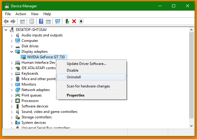 удалить новый драйвер диспетчера устройств Windows 7