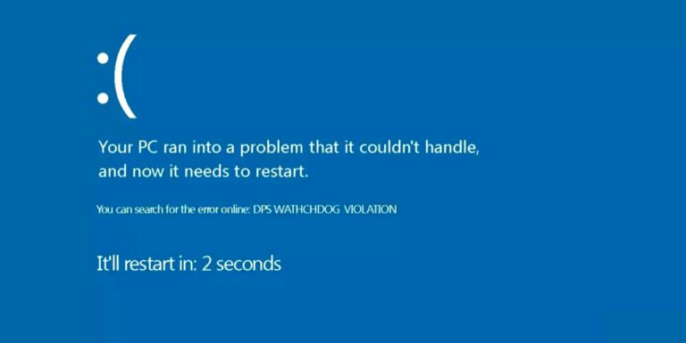 “DPC WATCHDOG VIOLATION” On Blue Screen – What It Is & How to Fix It?